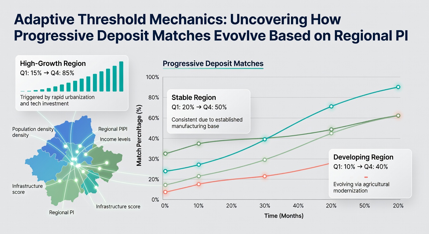 Grafiek die de evolutie van stortingsmatches toont op basis van regionale patronen in Nederlandse casino's