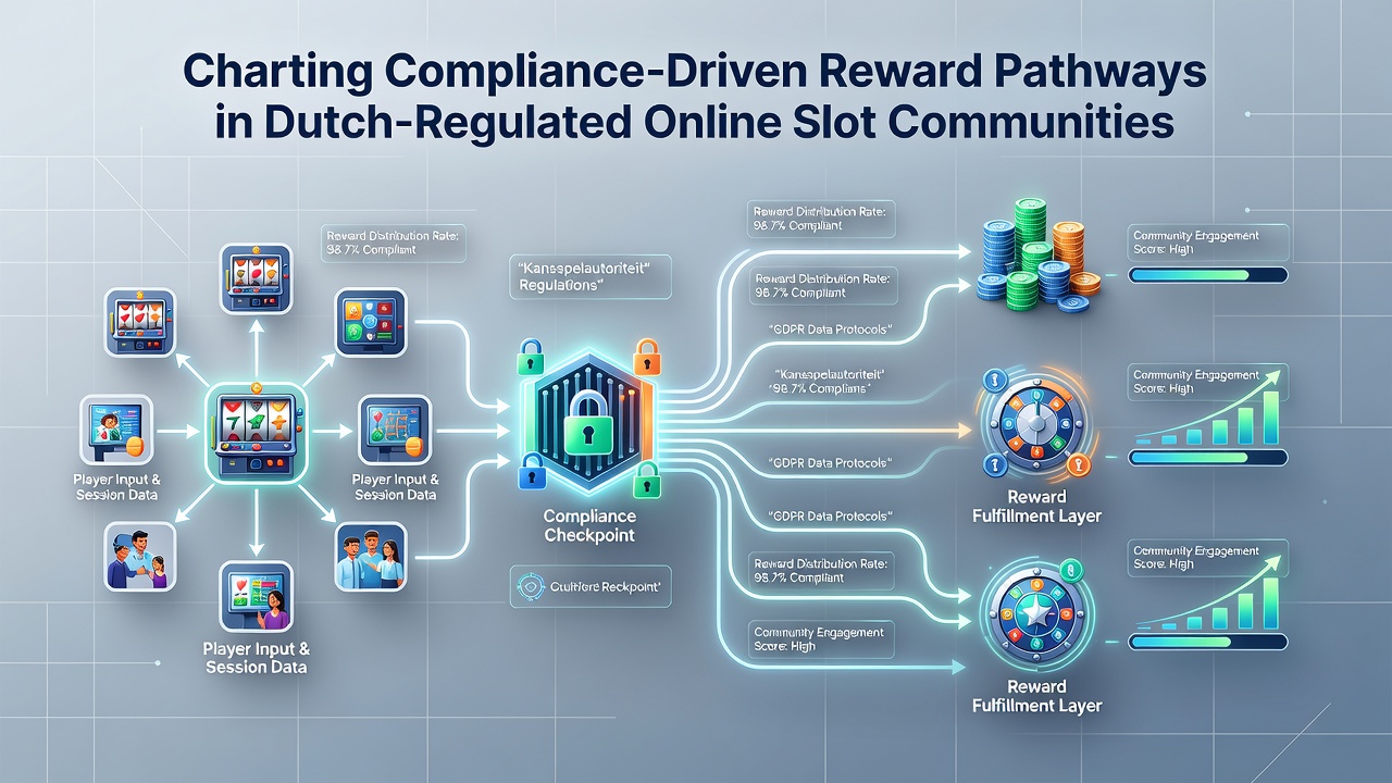 Infographic over beloningsniveaus en compliance-controles in Nederlandse gokkastgemeenschappen
