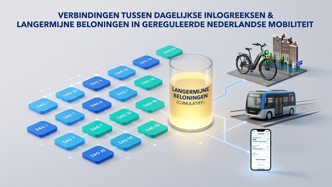 Grafiek die de accumulatie van beloningen toont na continue dagelijkse logins in Nederlandse slotomgevingen