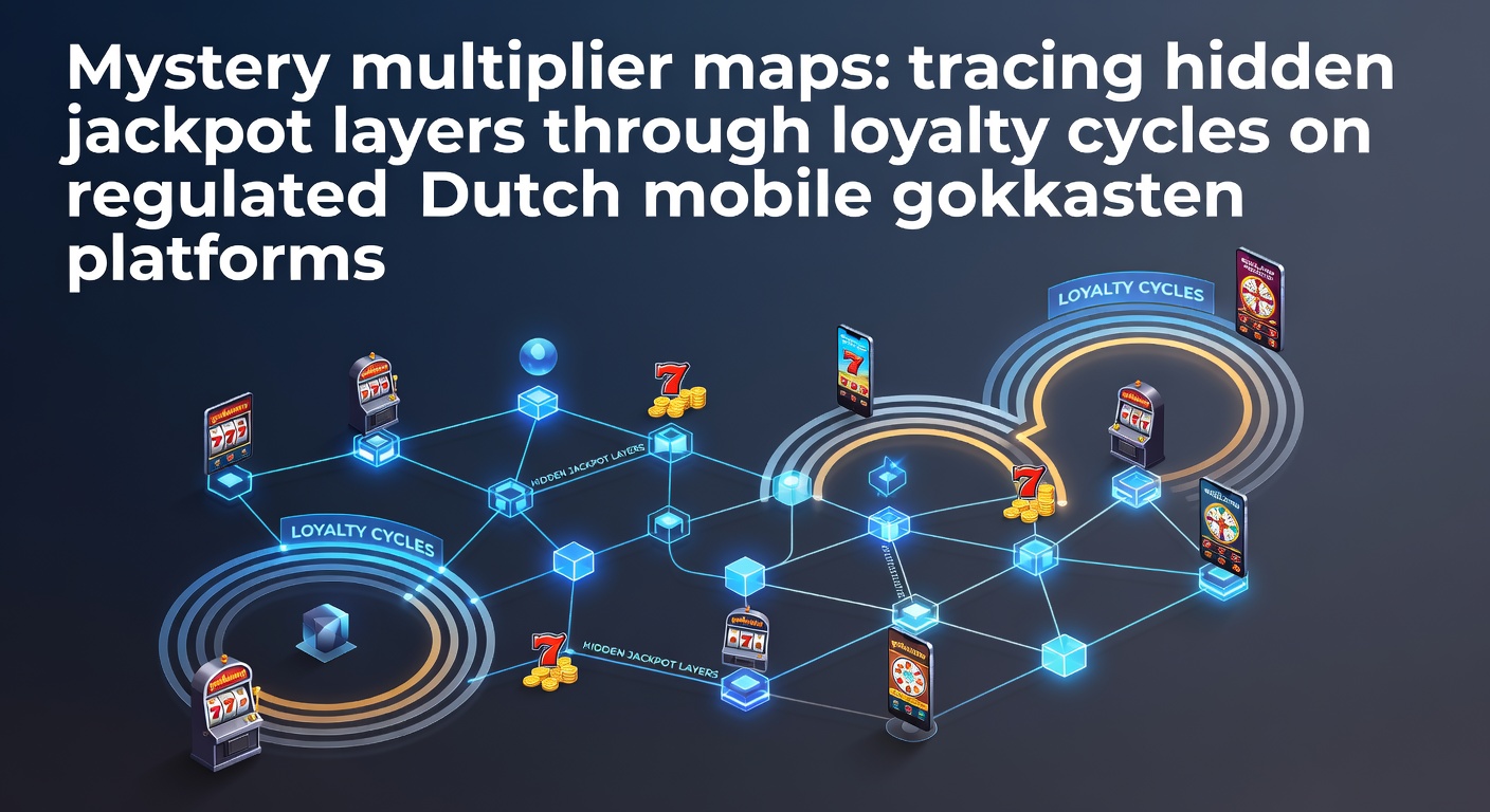 Illustratie van mystery multiplier maps die verborgen jackpotlagen tonen op Nederlandse mobiele gokkastenplatforms