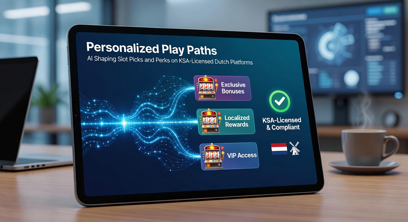 Voorbeeld van een AI-dashboard op een KSA-platform met gepersonaliseerde slotroutes, perks en spelerprofielen