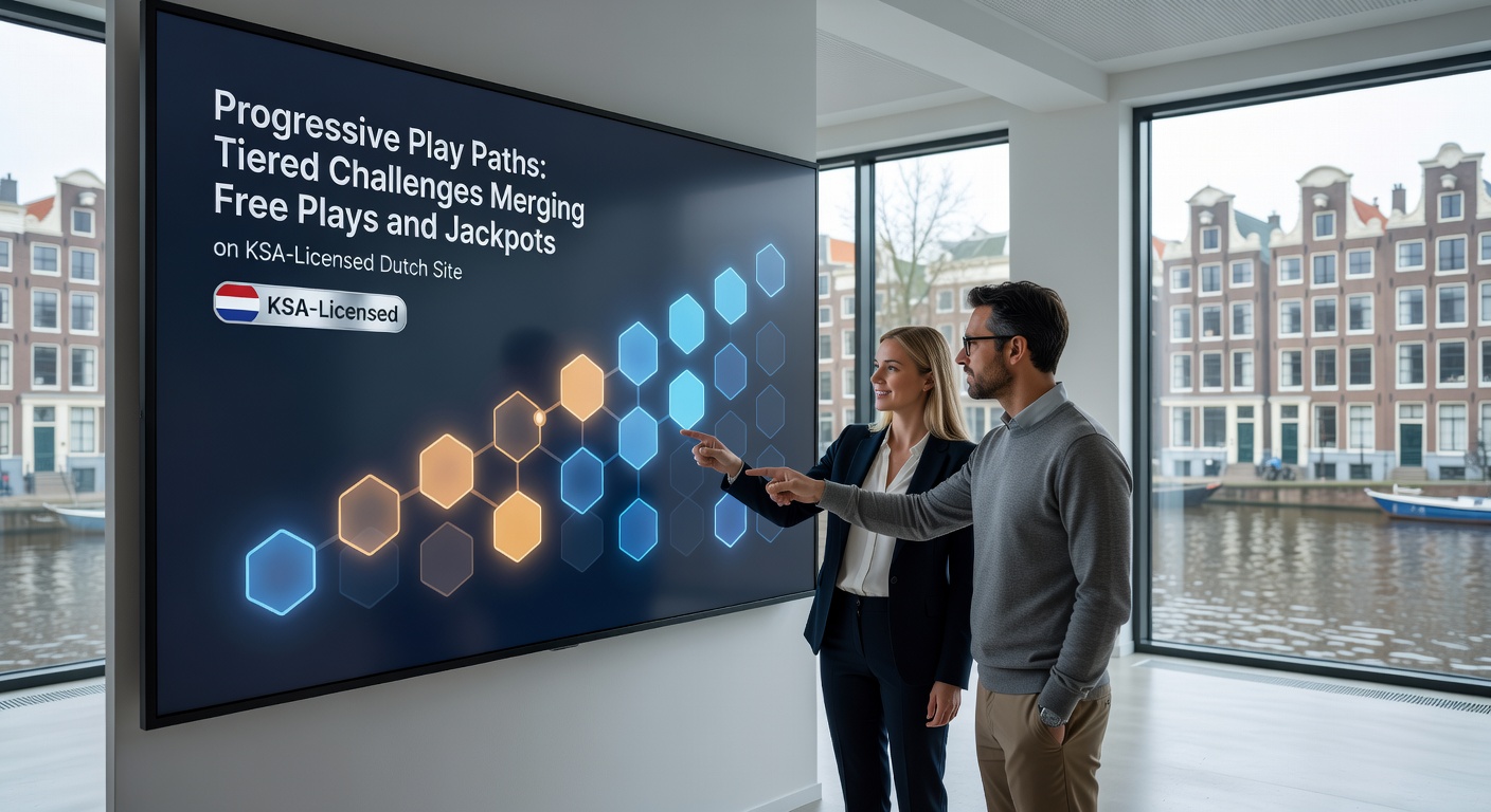 Grafiek toont tiered progressie met free plays die jackpotniveaus vullen op een KSA-goedgekeurd Nederlands platform