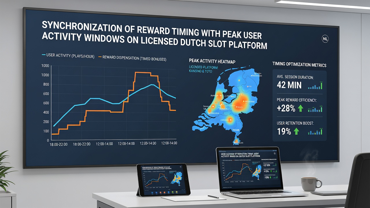 Heatmap van gebruikersactiviteit en beloningsdistributie over een gemiddelde week op Nederlandse slotplatforms
